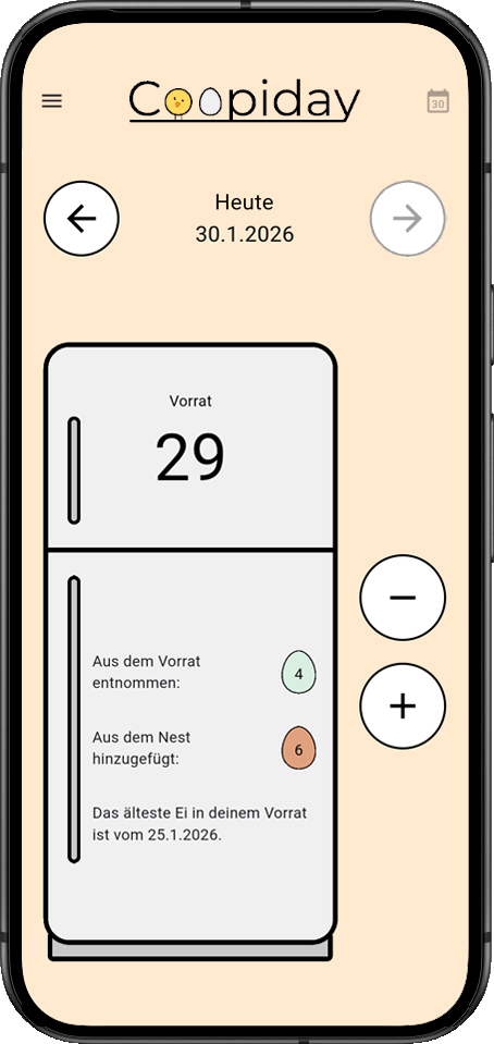 Eier-Kalender Smartphone